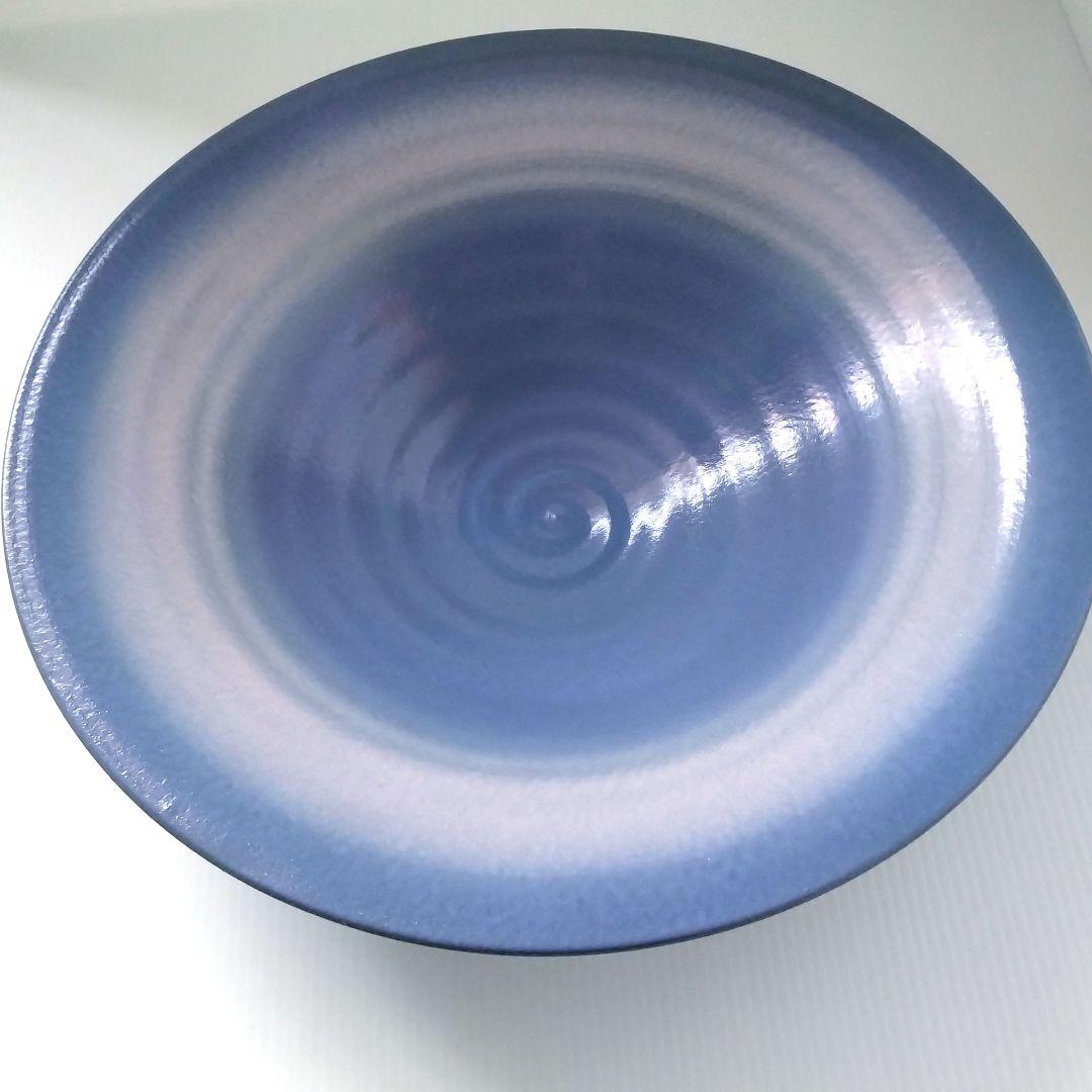 信楽焼 兼山窯 兼山シリーズ 池坊 花器 水盤 池坊好み 生け花 ブルー 青