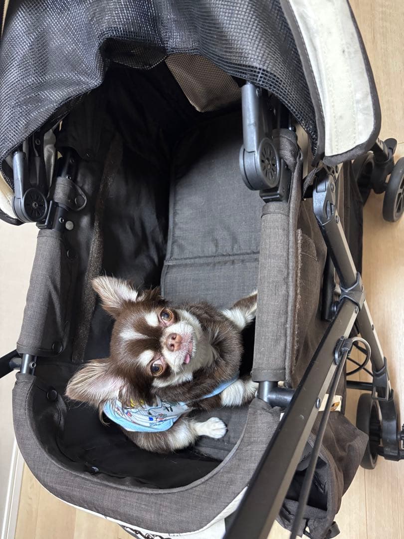 犬用ペットカート ダークブラウン スヌーピー