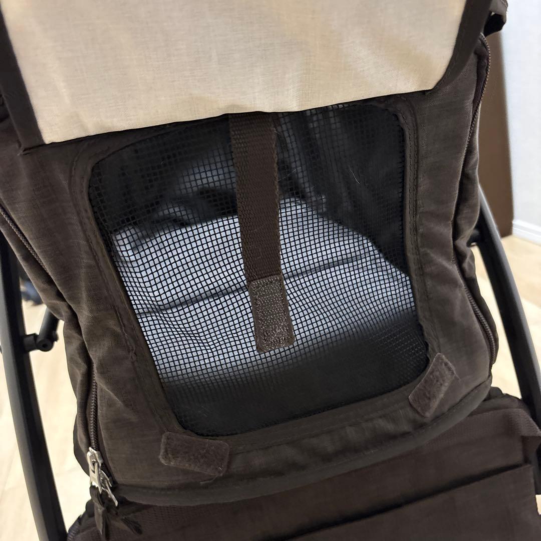 犬用ペットカート ダークブラウン スヌーピー