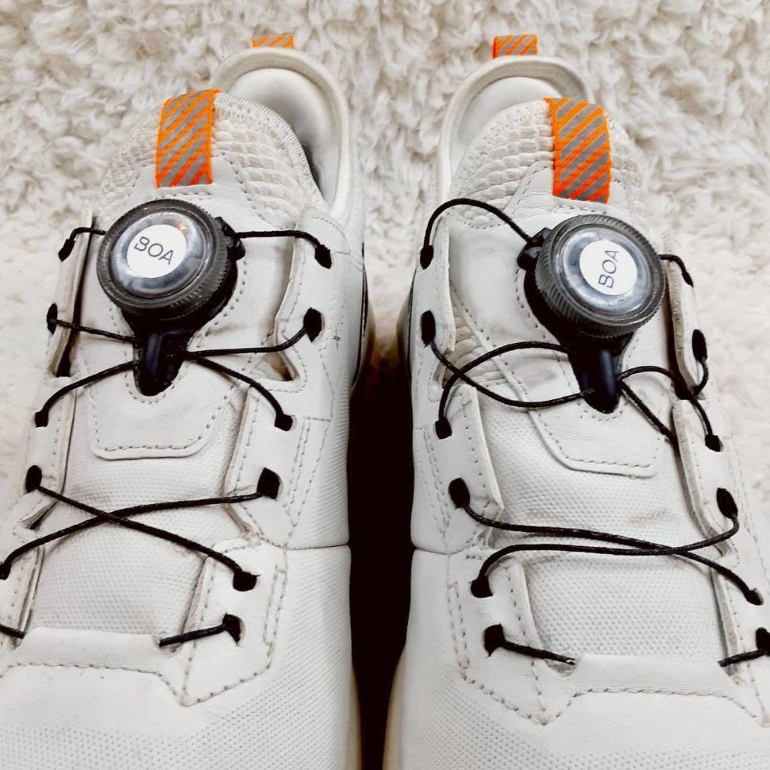 美品 28㎝◎ecco エコー ゴルフシューズ 白 GOLF BEOM C4