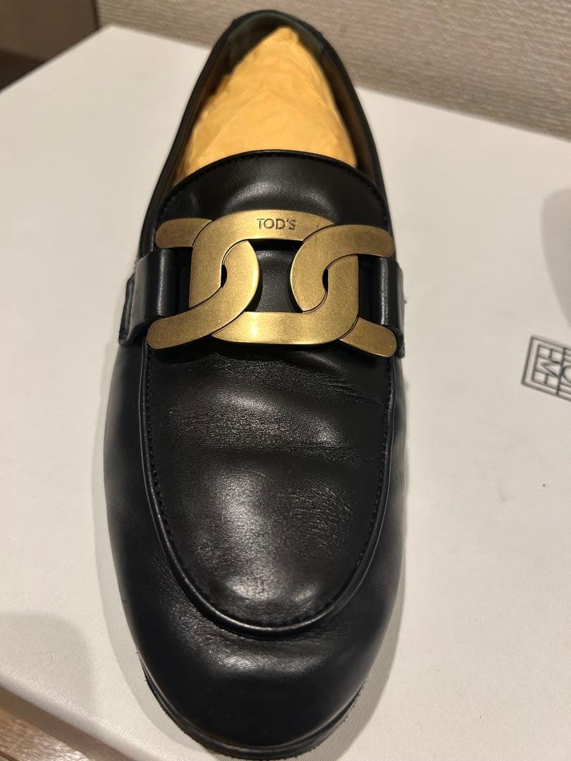 TOD'S 黒レザー ローファー 保存袋付き