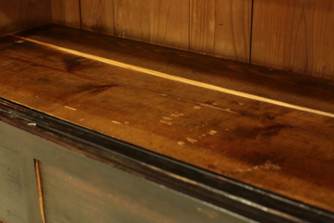 【アンティーク】ガラス戸収納棚