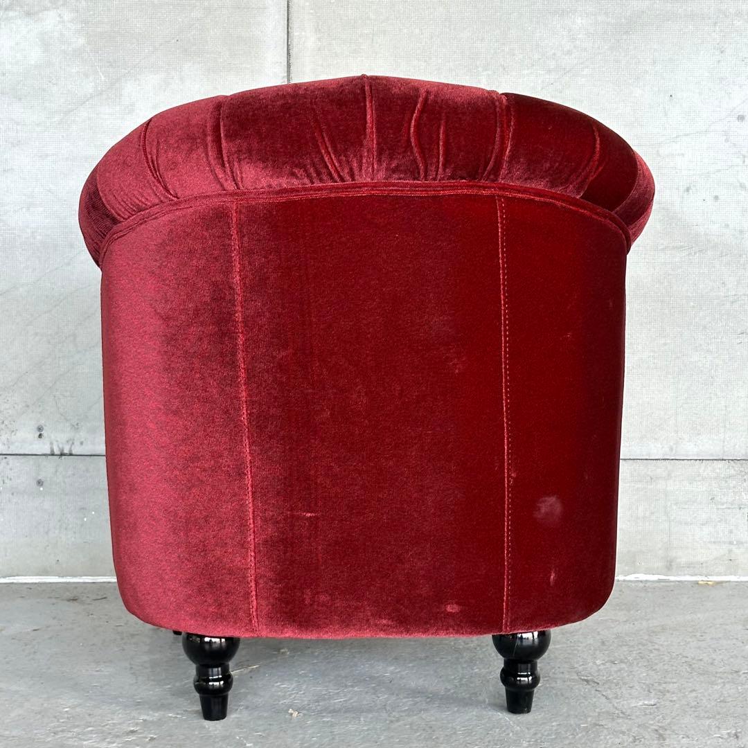 c*m様 ★VINCENT★チェスターフィールド 1Pソファ ベルベット アンテ