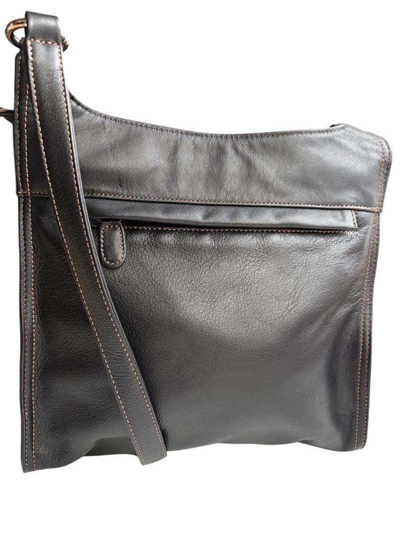 ✨極美品✨Kitamura キタムラ 本革 レザーショルダーブラック黒　スクエア