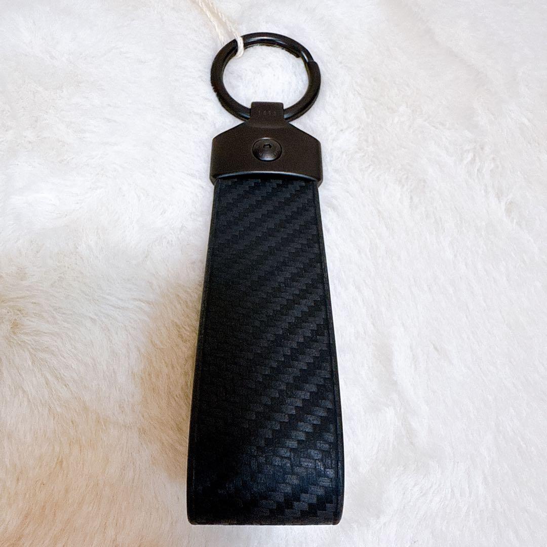 新品 未使用品✨ ダンヒル キーホルダー レザー カーボン調 ブラック