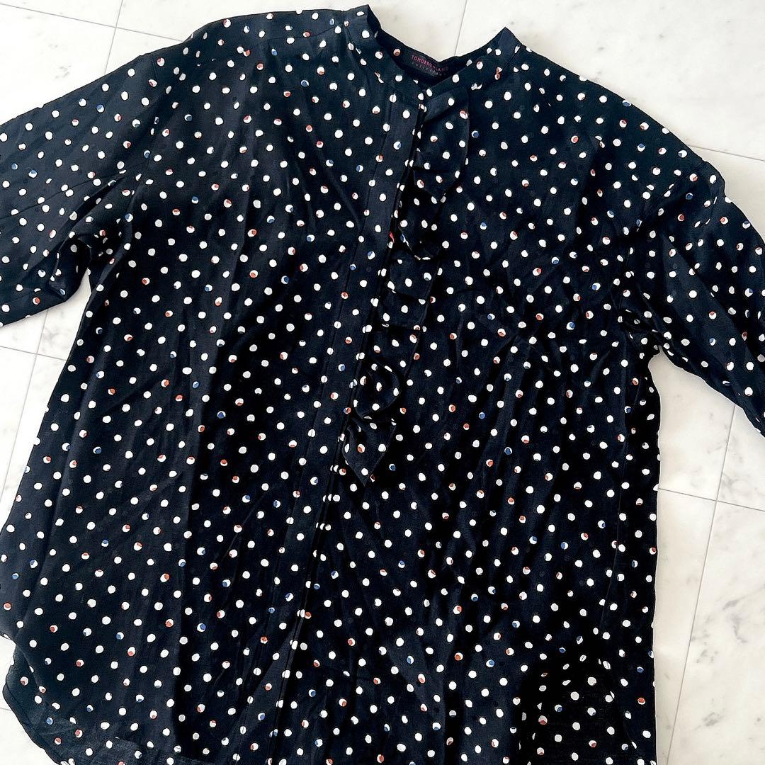 未使用タグ付き トゥモローランド コレクション シルク コットン 長袖ブラウス