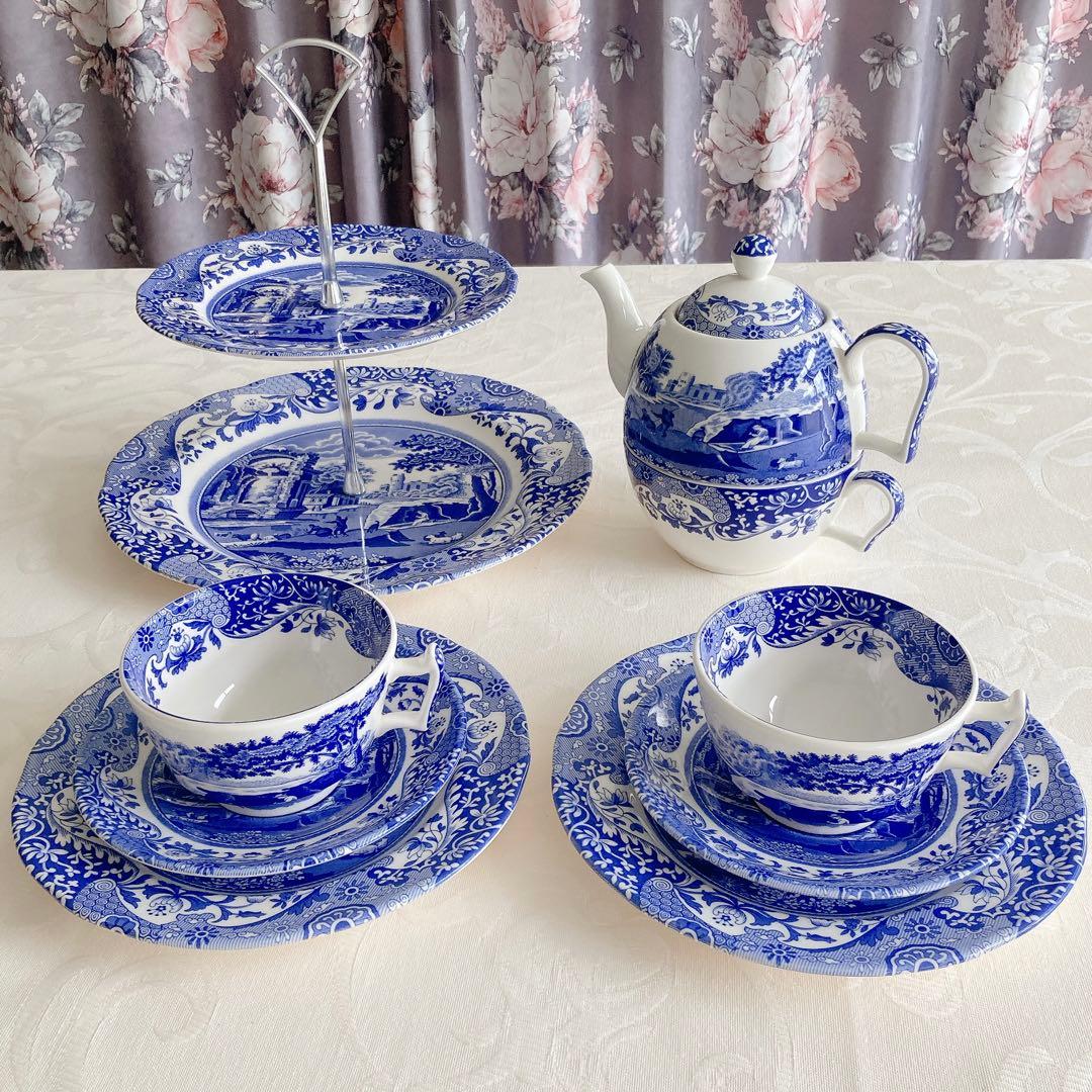 【美品】スポード Spode ケーキスタンド アフタヌーンティー 英国製 希少
