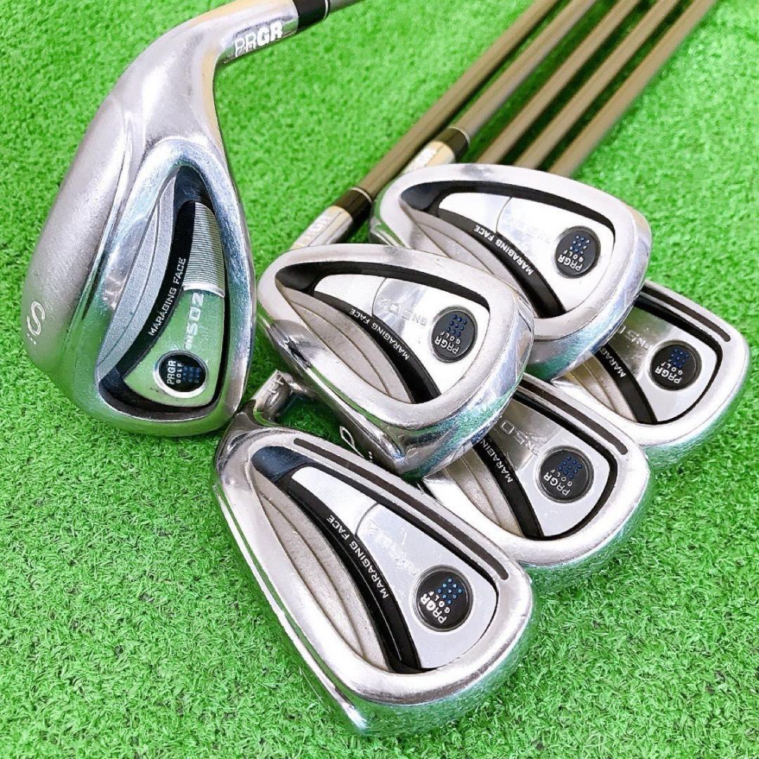 テ34★PRGR GN502 6本レディースアイアンセット 純正プロギアM-30