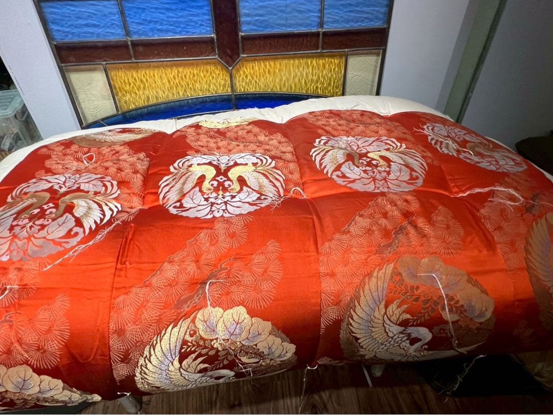 婚礼布団 昭和レトロ 当時物 インテリア 鶴