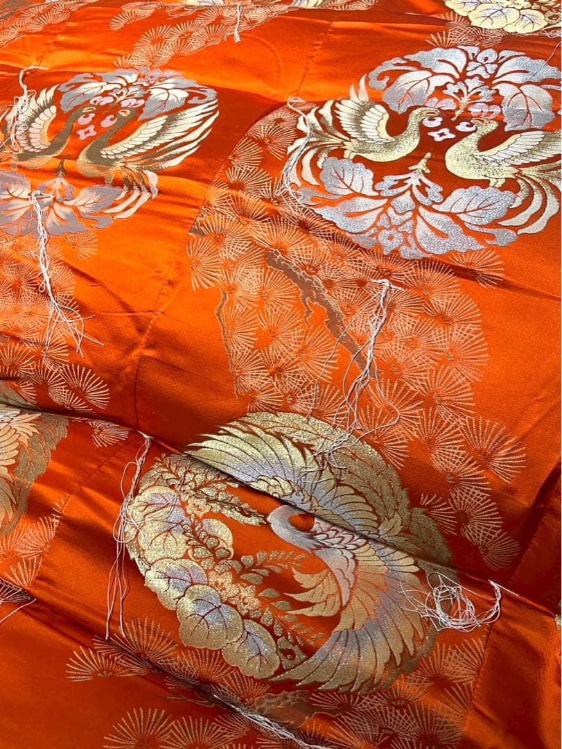 婚礼布団 昭和レトロ 当時物 インテリア 鶴