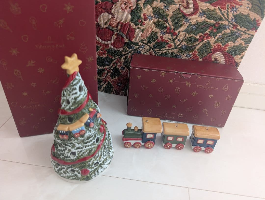 ビレロイ＆ボッホ　Villeroy＆Boch　クリスマス　陶器　置物　列車