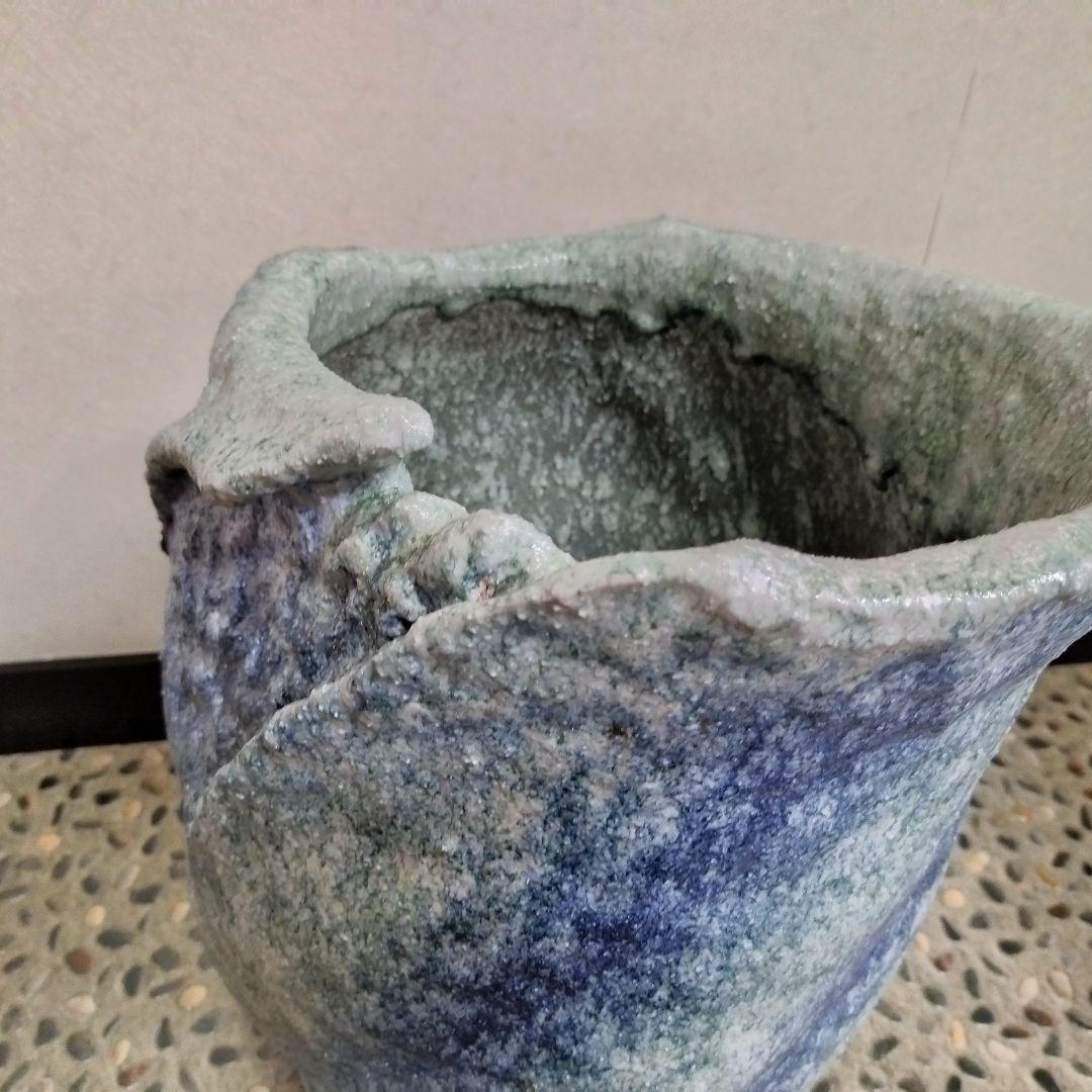 値下げ【新品・未使用】清流　傘立　へちもん　信楽焼　インテリア　鉢カバー　壺