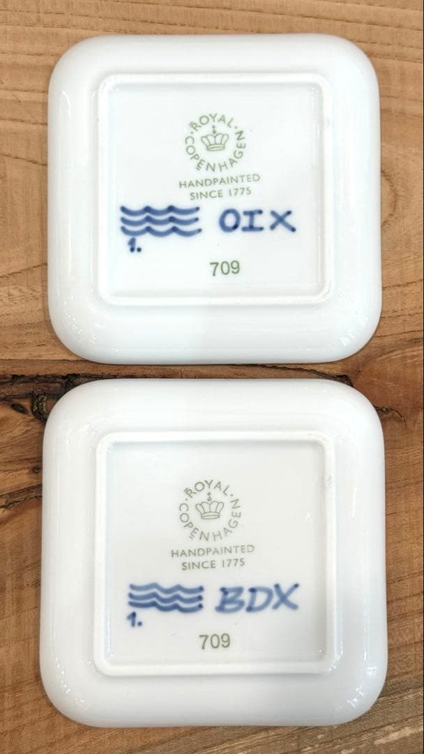 ロイヤルコペンハーゲン　メガスモールスクエアディッシュ　10cm ４枚セット