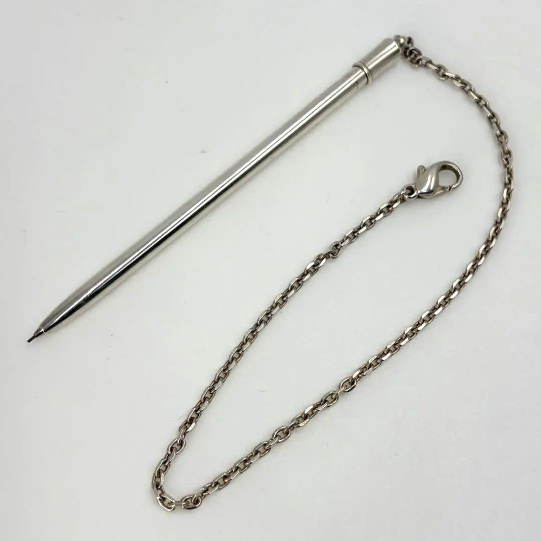 美品✨HERMES 手帳用チェーン付きシャープペンシル 替芯付 シルバー