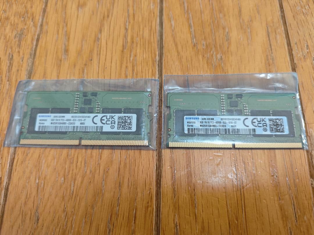 サムスン ノート用DDR5メモリ 16GB (8GB×2枚) PC5-4800B