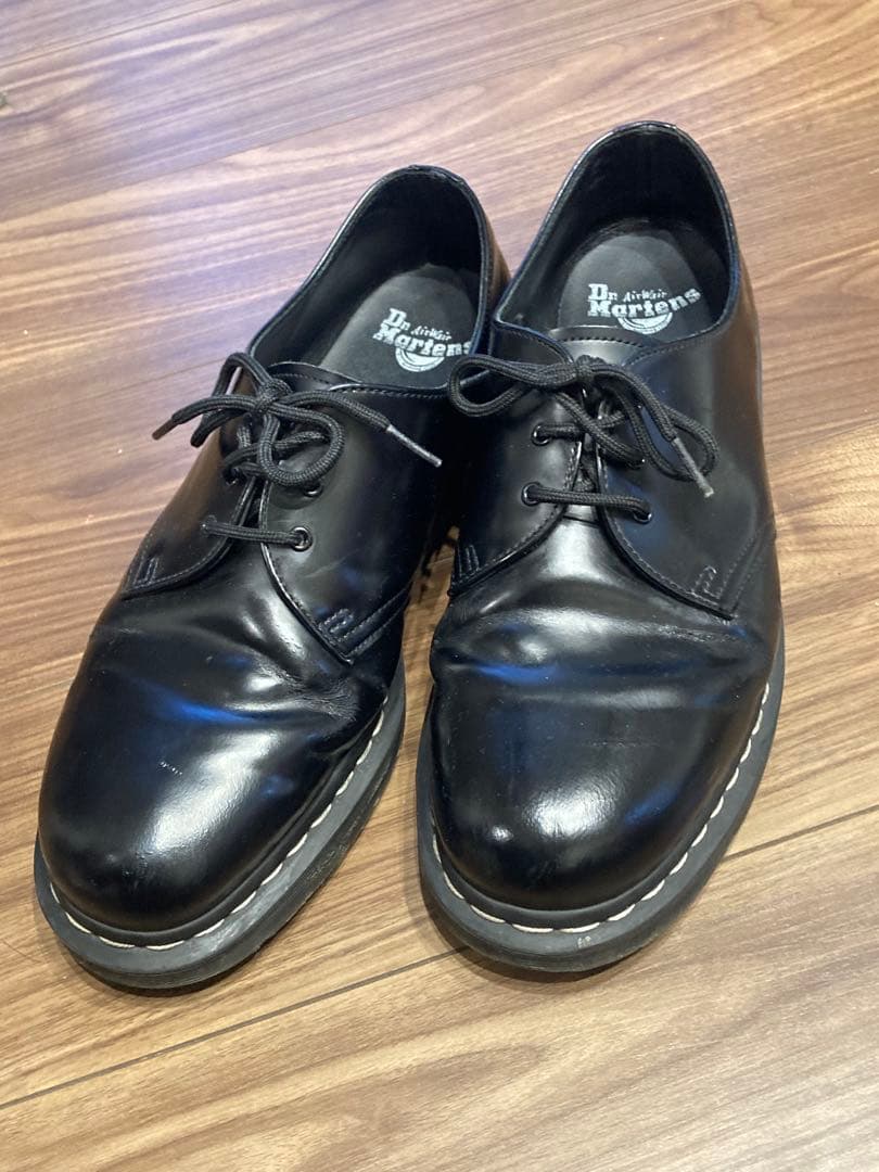 4*6様 Dr. Martens ブラック 3ホール　UK10 ホワイトステッチ