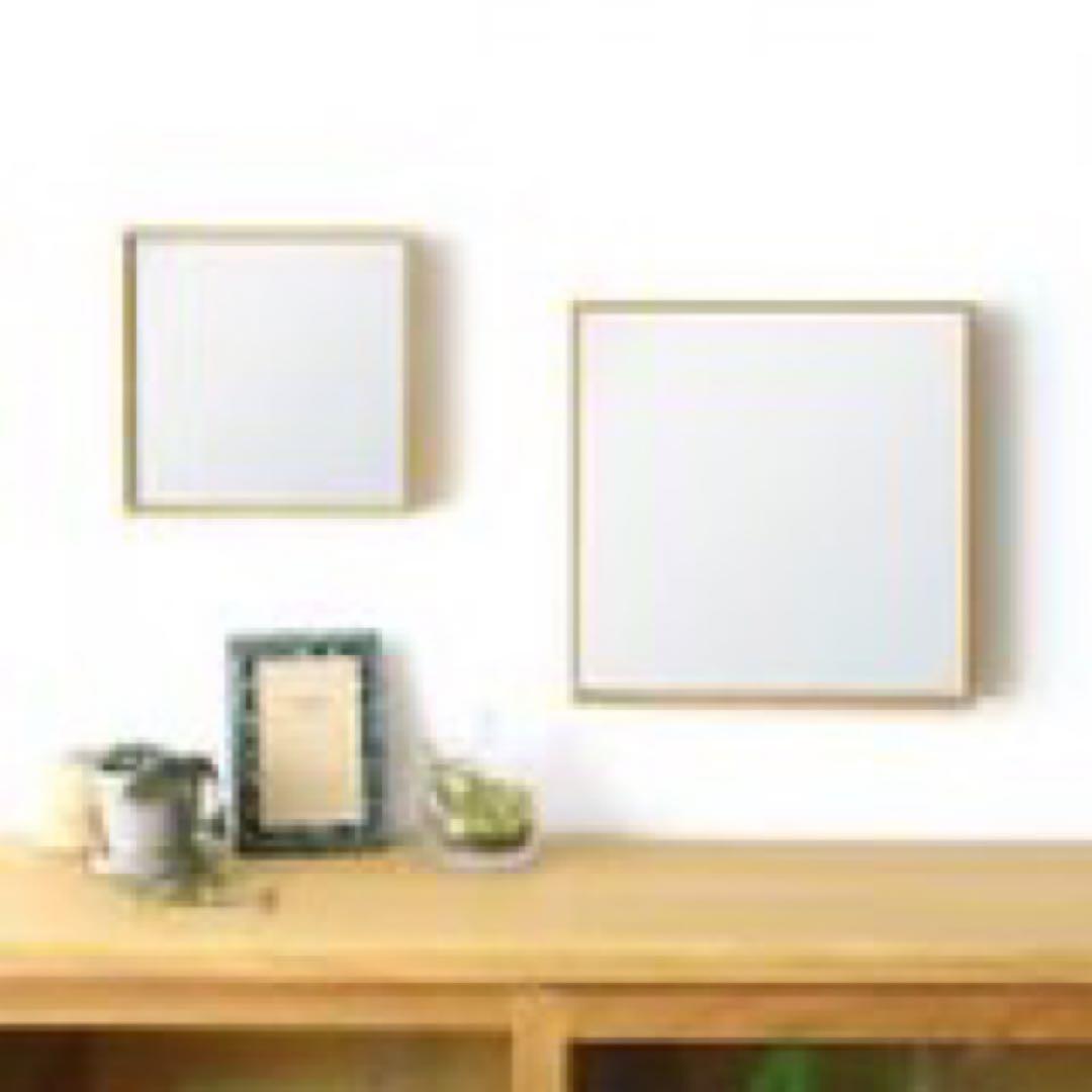 高野木工　壁掛けミラー　35×35