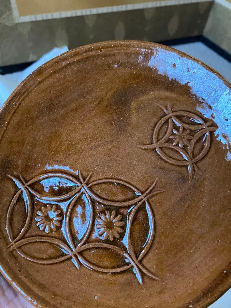 大樋焼 銘々皿　五枚　滴翠窯