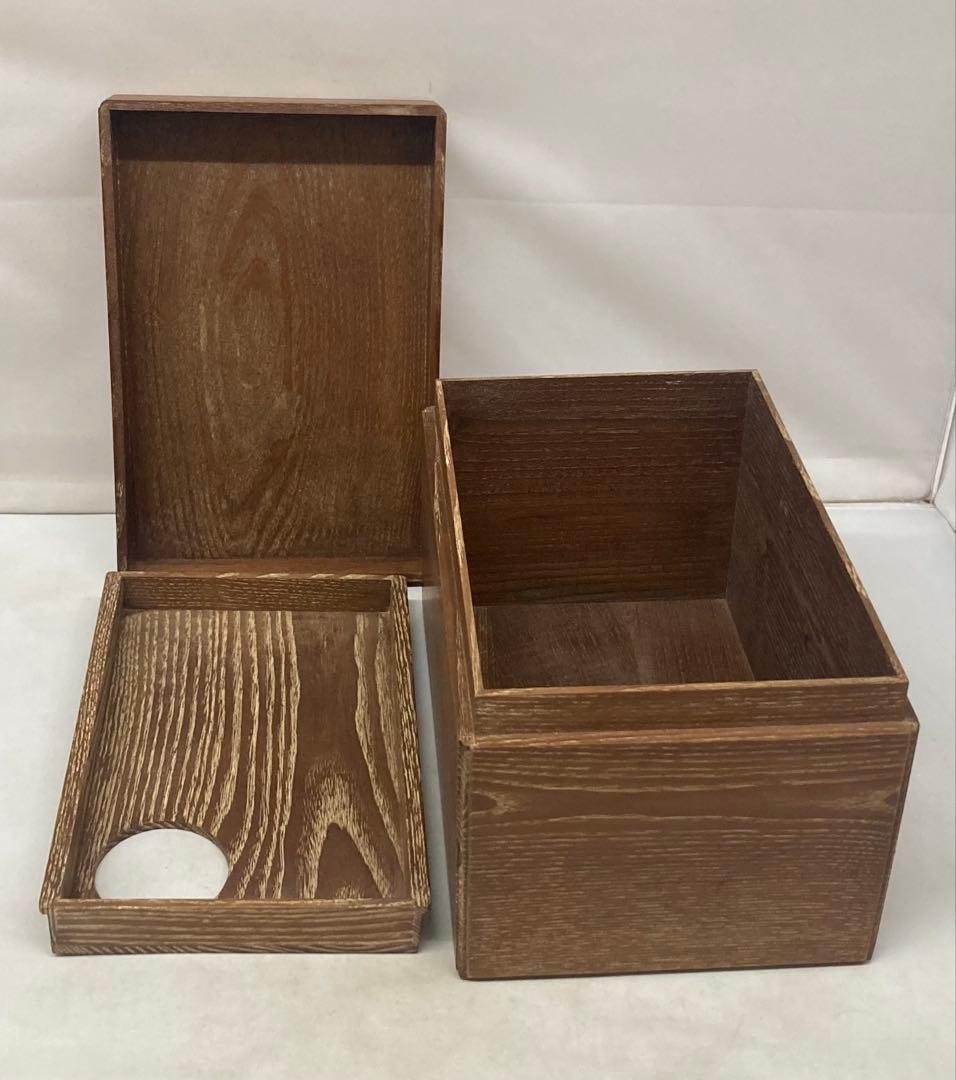 B543b 桑茶箱セット 19点　志野焼　桑木製　茶道具