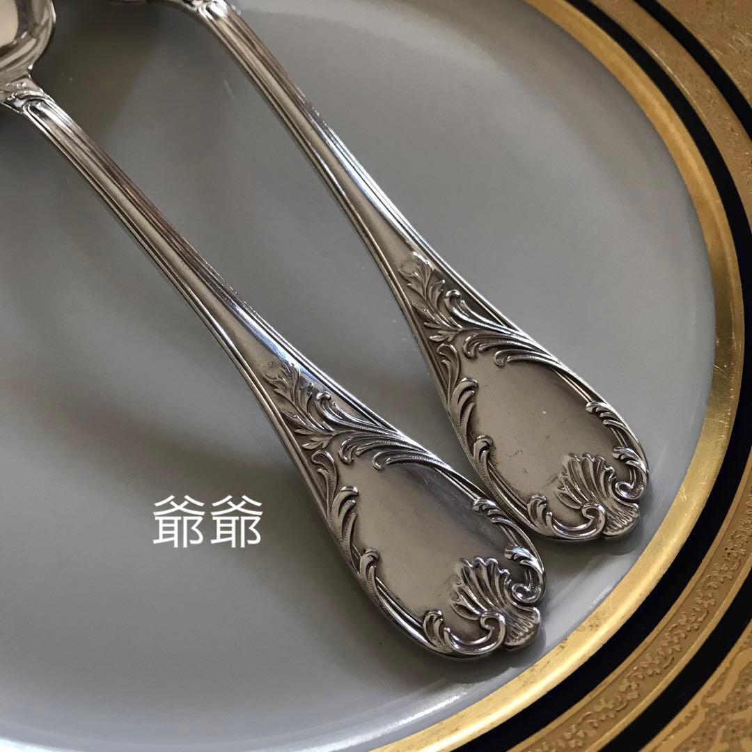 クリストフル／純銀 スターリングシルバー フォーク&スプーン １組「マルリー」