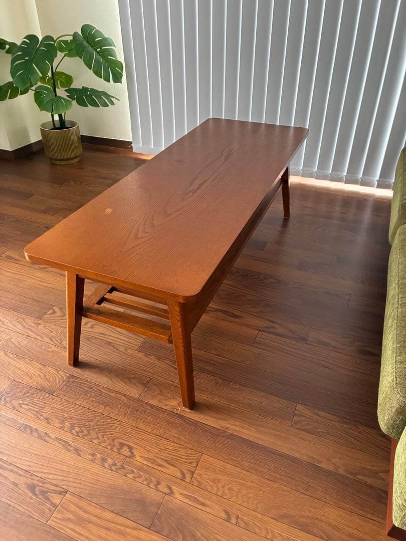 DH TEA TABLE WITH SHELF L ダークブラウン