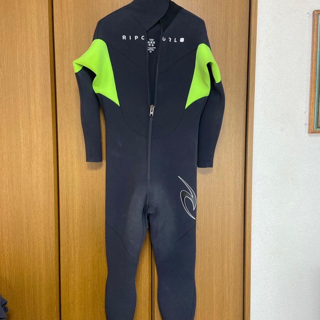 RIP CURL フルスーツ ブラック/グリーン