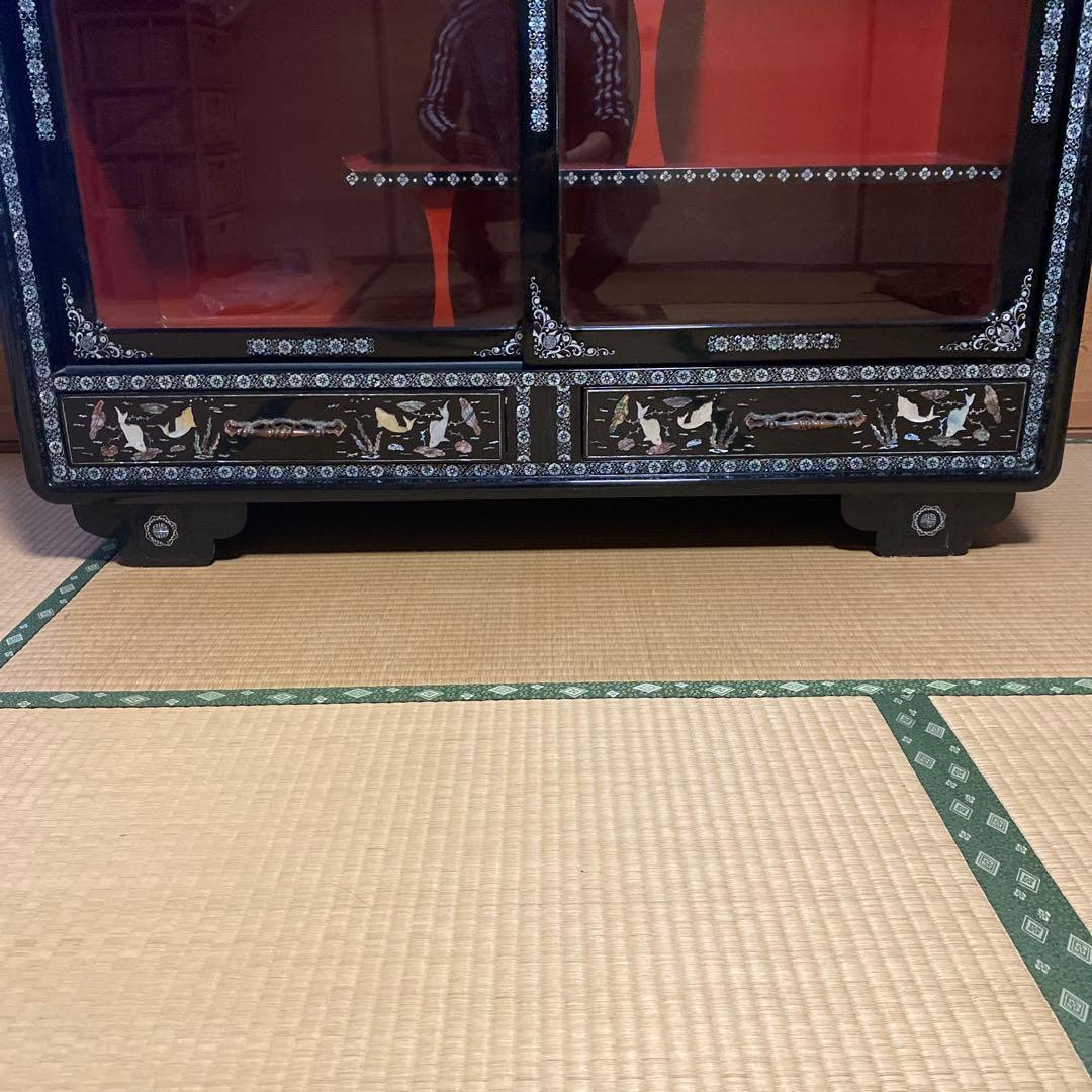 【Kancolo】韓国伝統工芸　螺鈿細工　茶箪笥　　貝細工　漆器　レトロ