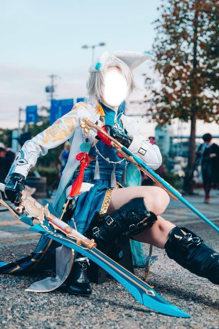 崩壊:スターレイル Feixiao 薩蘭コスプレ衣装、武器、かつら、ショーセット