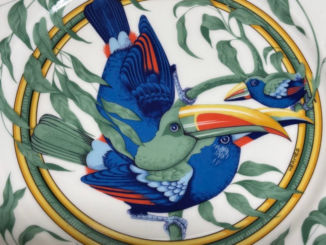 【未使用】エルメス HERMES 大皿 27.5cm トゥカン Toucans