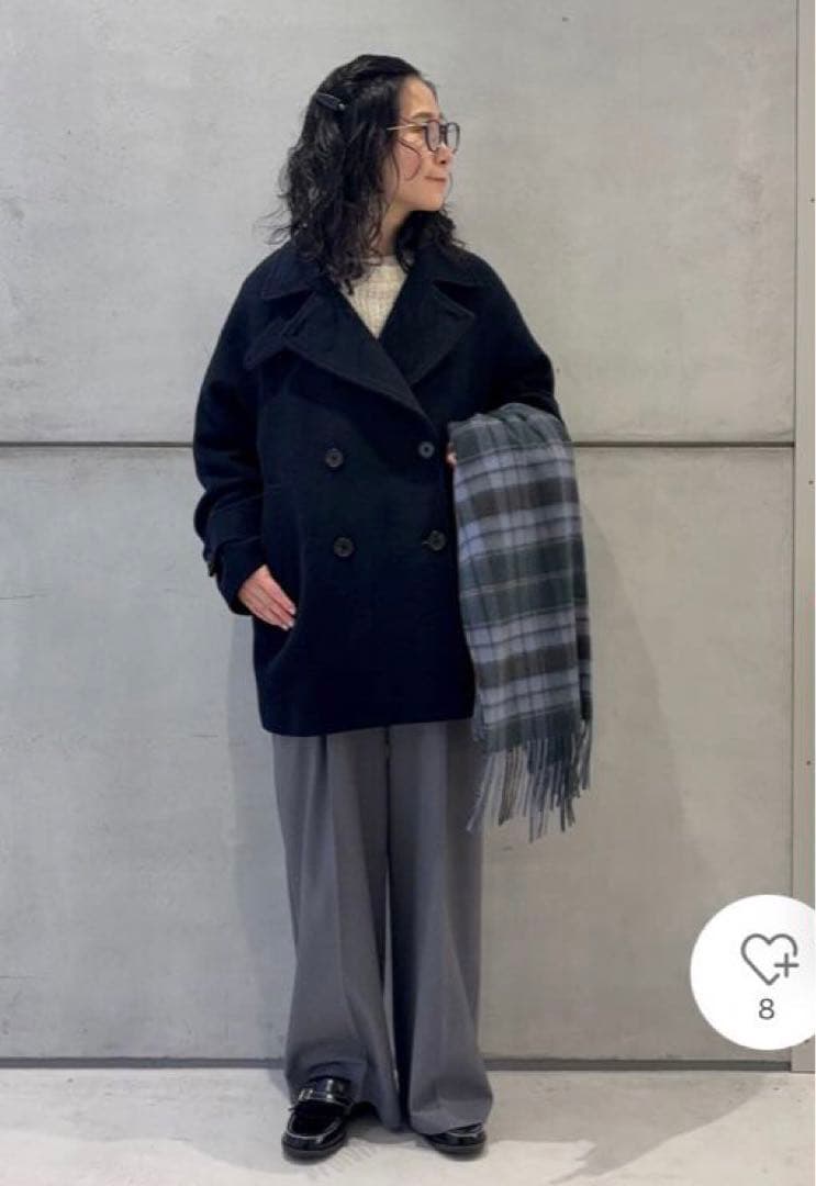 新品　URBAN RESEARCH スーパー100メルトンPコート　D.NAVY