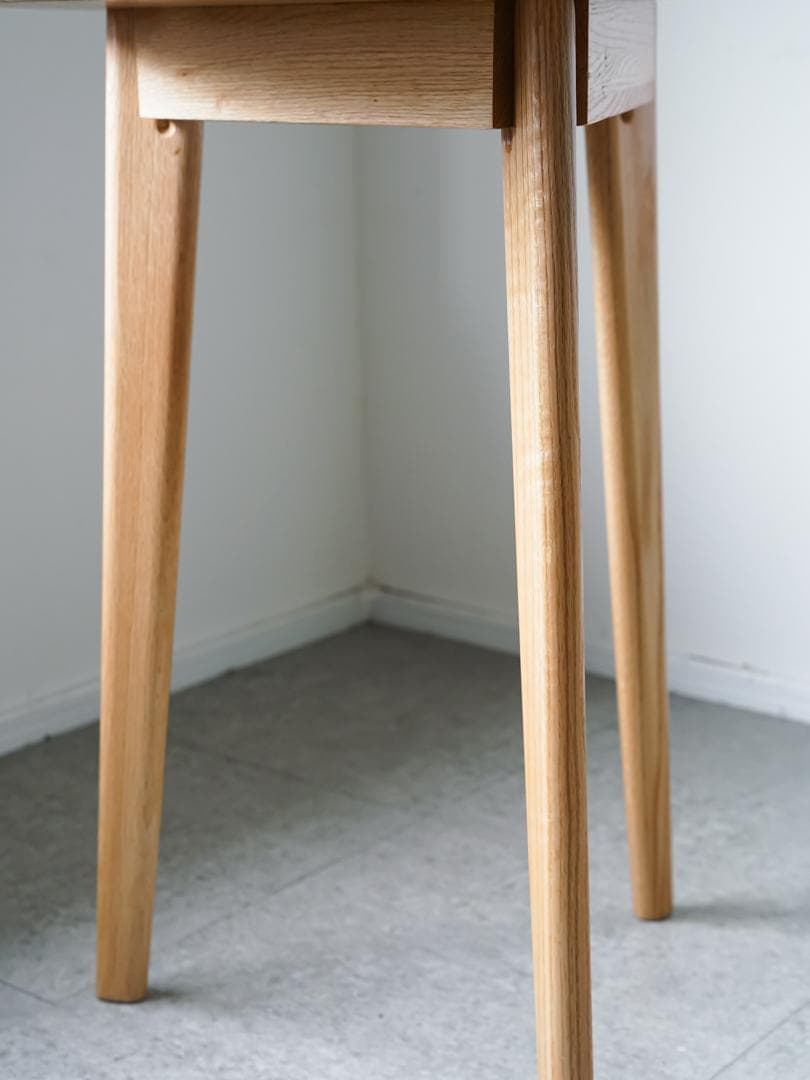 古道具 オーク材 ヴィンテージ ラウンドテーブル 北欧モダン