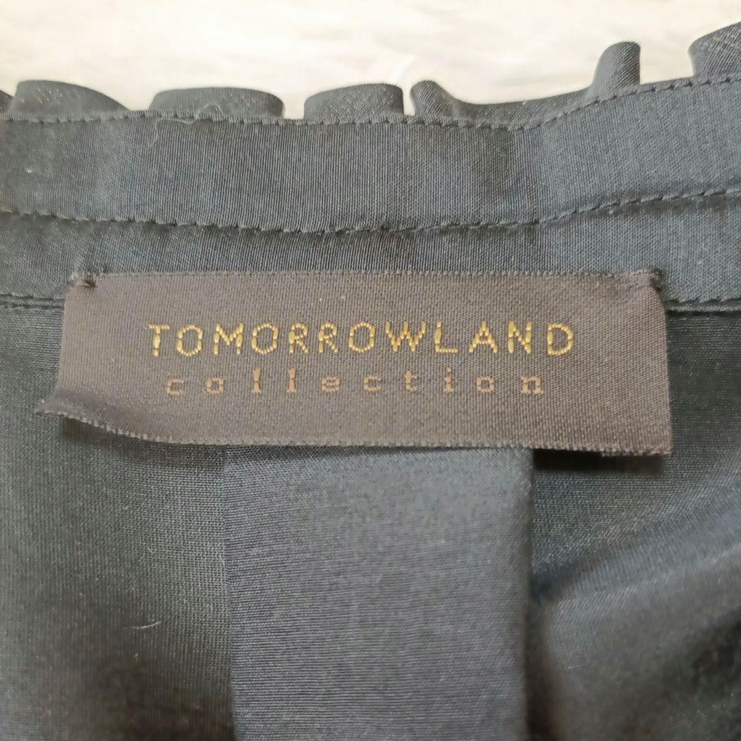 未使用級♪TOMORROWLAND コットンシルクオーガンジー フリルブラウス