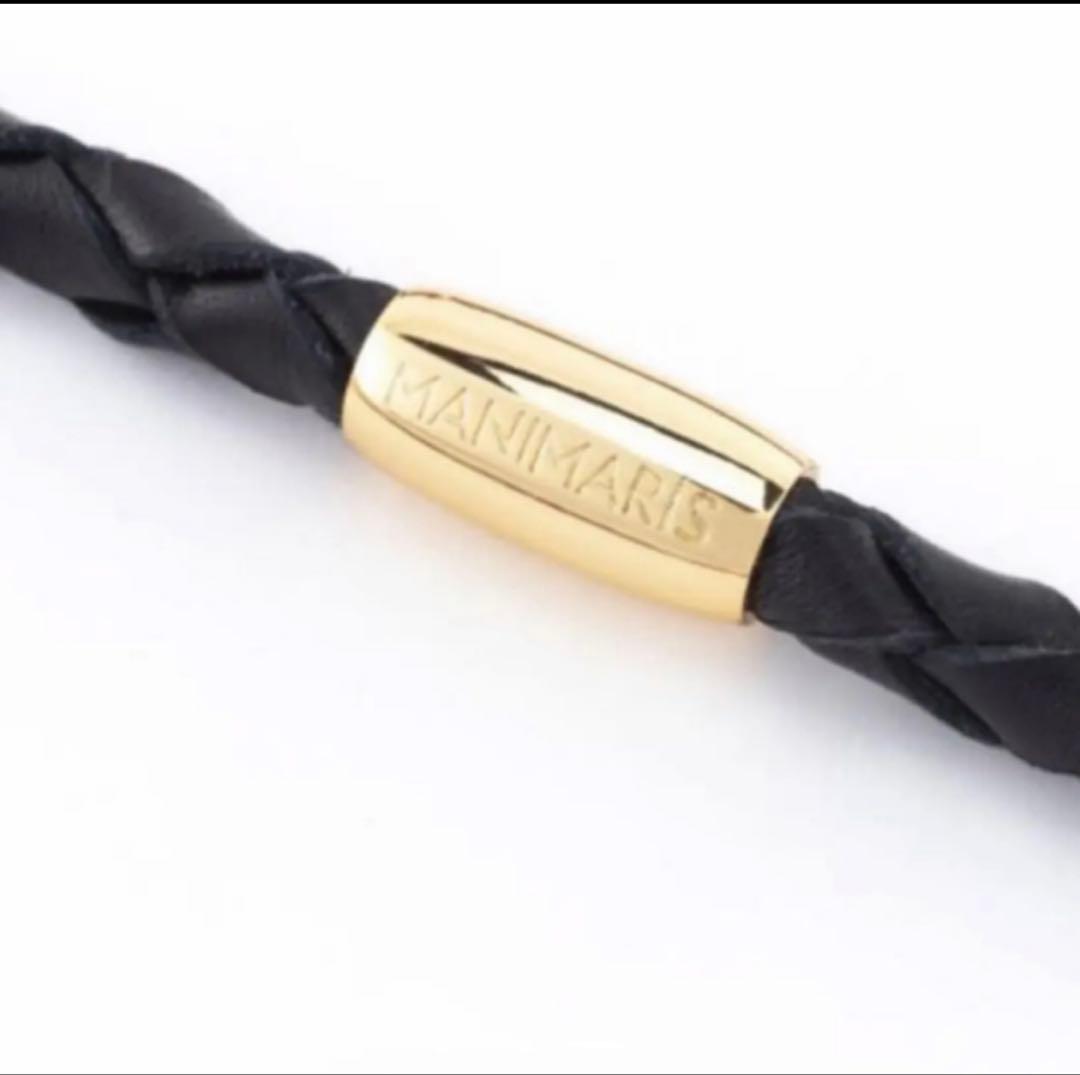 MANIMARIS かごバッグ 黒と白のマーブル