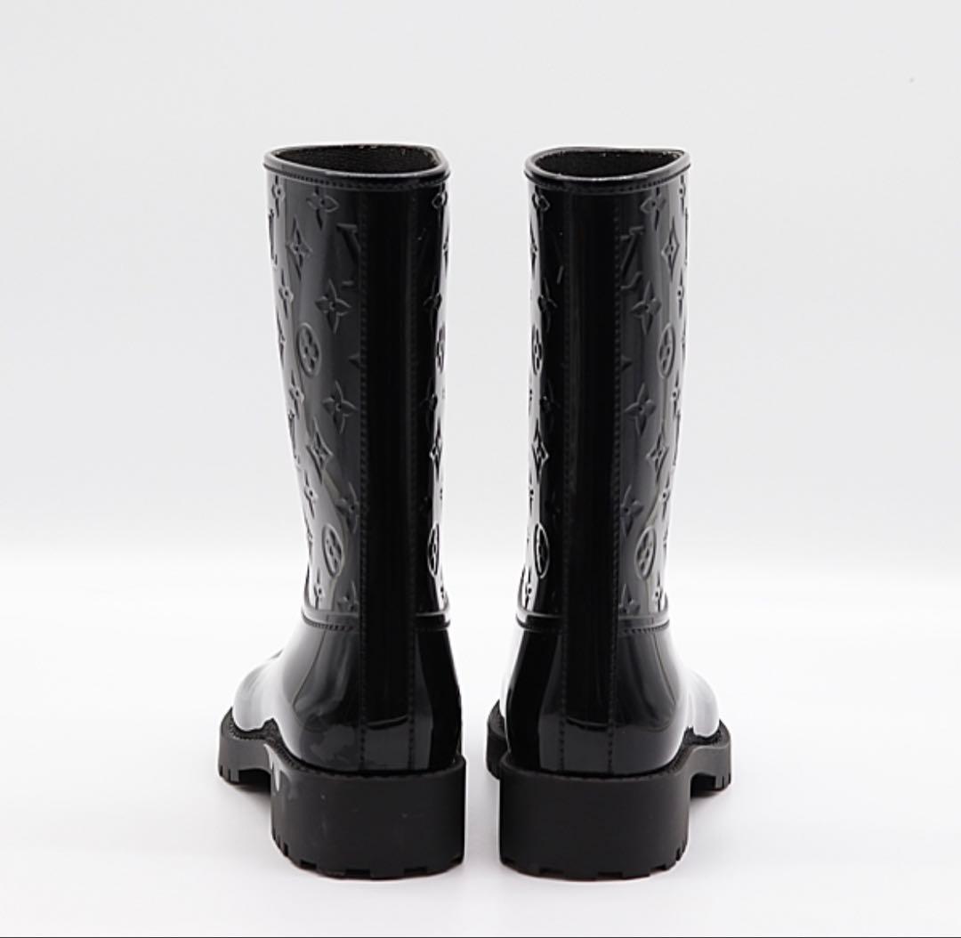 ルイヴィトン ドロップス ライン ラバー モノグラム ショートレインシューズ35