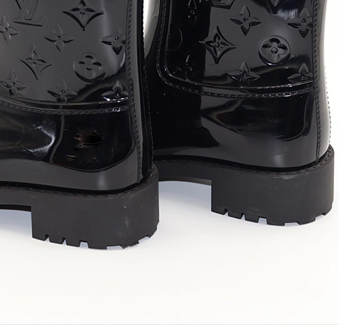 ルイヴィトン ドロップス ライン ラバー モノグラム ショートレインシューズ35