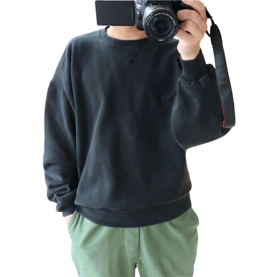 ハイコットン ブラック USA製 90s Russellラッセル スウェットL