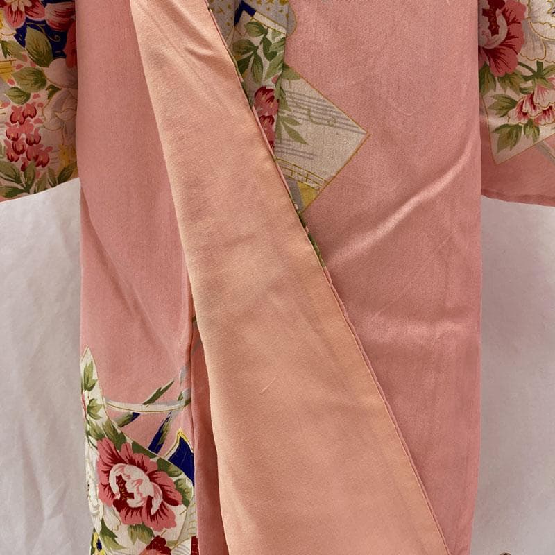 601ag25◎七五三 五歳七歳 女児 アンティーク着物&丸帯 レトロ◎