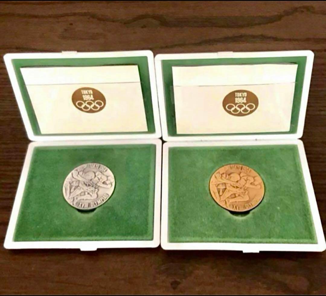 【美品】1964年 東京オリンピック記念 銀メダル・銅メダル ⑩