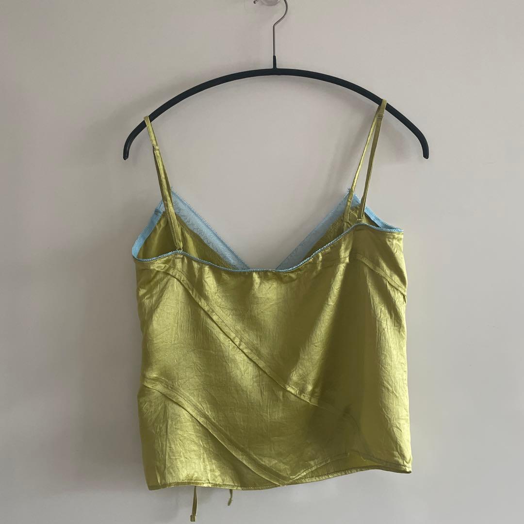 メゾンスペシャル　Lace Docking Satin Camisole