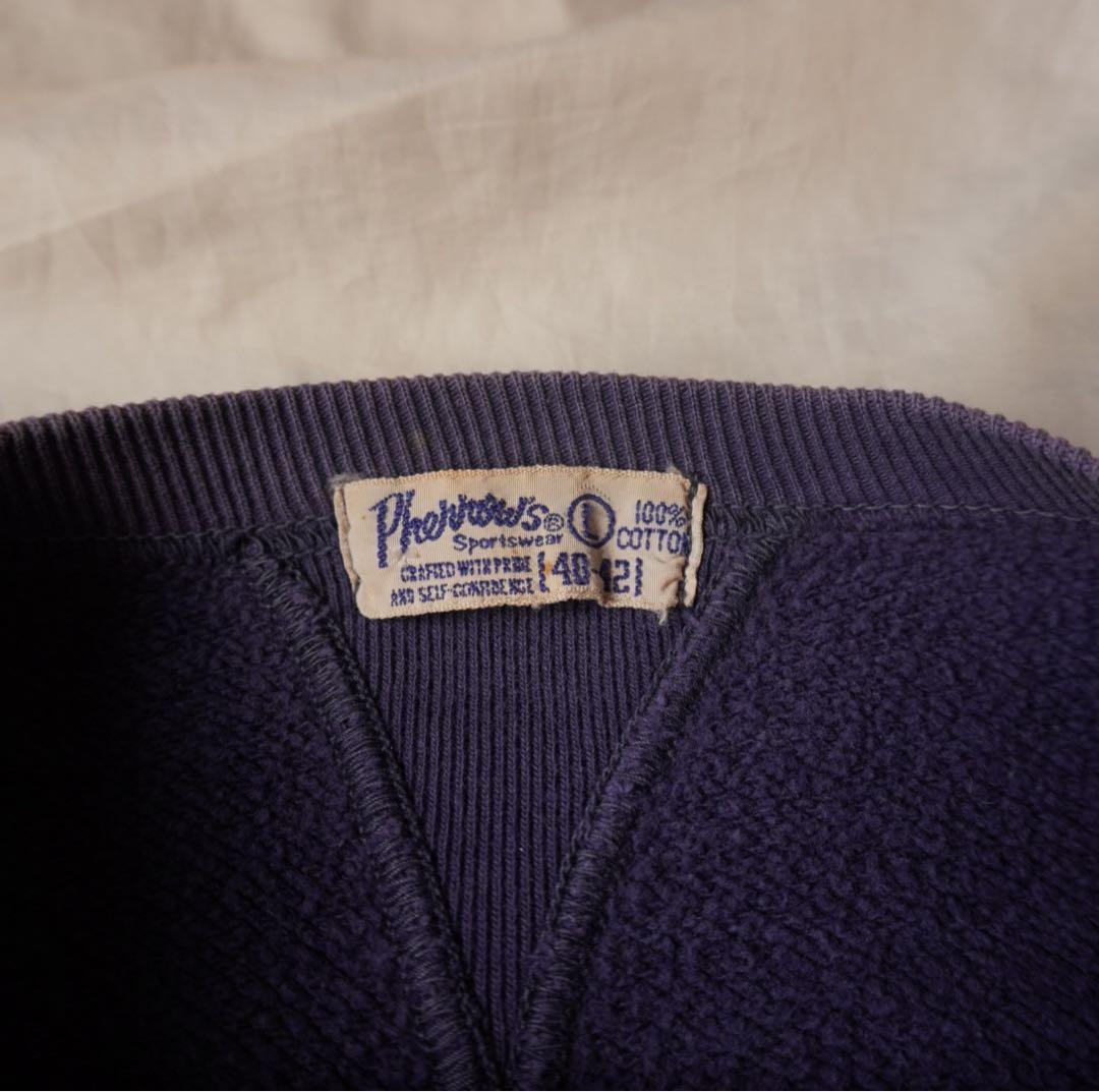 pherrow’s スウェット ナス紺 フェード 両V ガゼット はめ込み 復刻