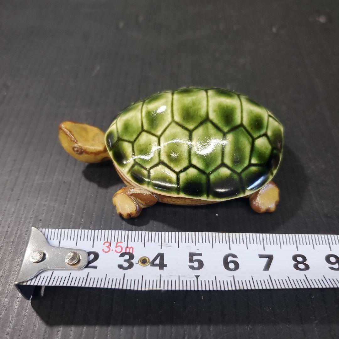 sale 茶道具 織部焼 松本鉄山 亀 香合 伊羅保 織部 g