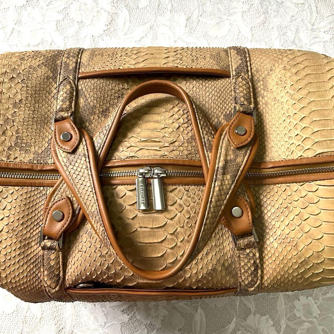 セレンシーパイソンボストンバッグ旅行カバン 大型カバン
