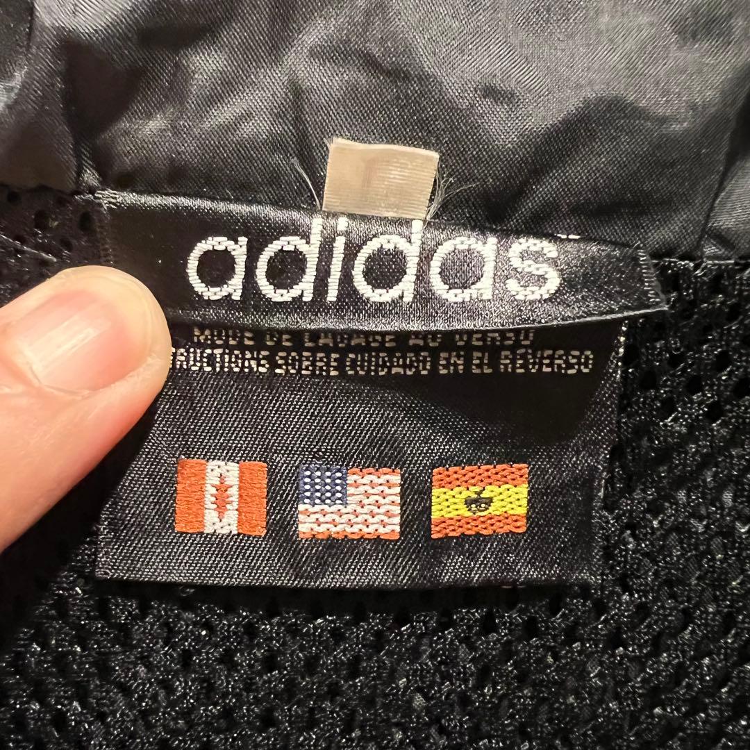 こや‼️adidas 90's ブラック ナイロンセットアップ Lサイズ