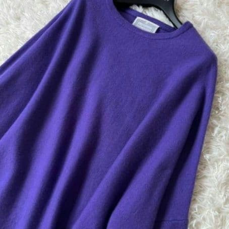 BEARDSLEY ビアズリー オーバーサイズ クルー ネック ニット パープル