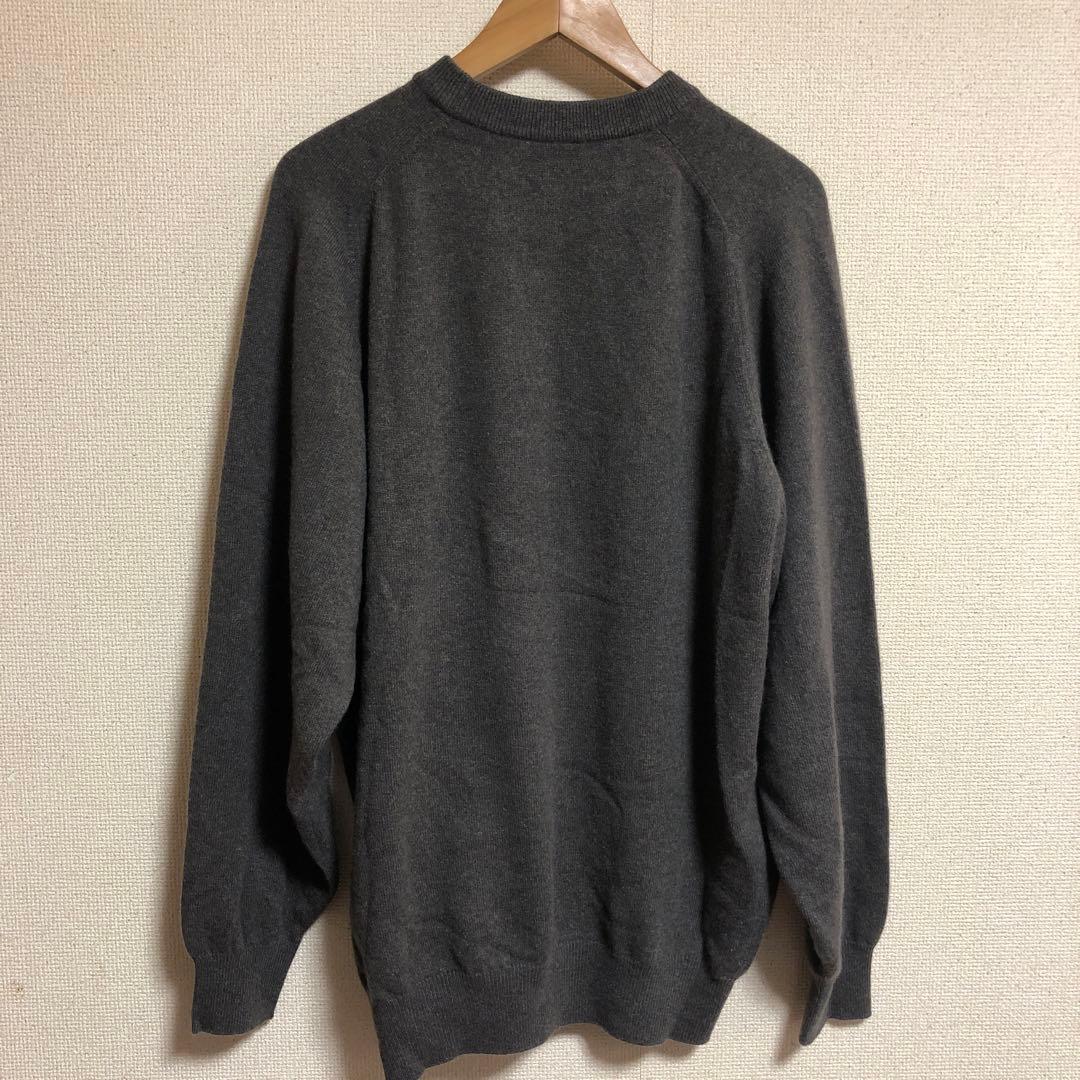 カシミア100％MONSIEUR PARIS グレー ニットセーター XLサイズ