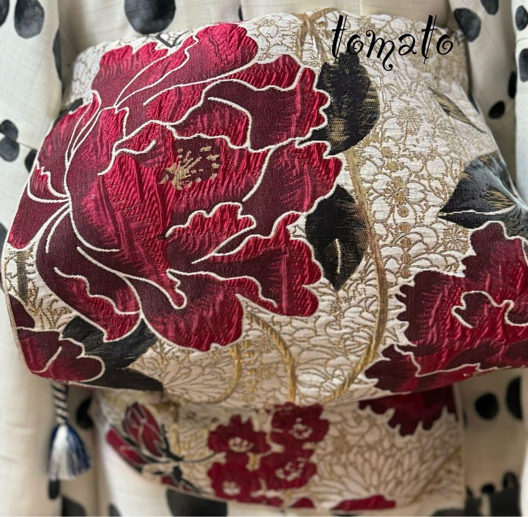 大人兵児帯【シャクヤク紅】【イチョウ】　のセット