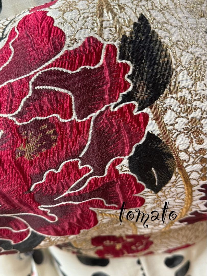 大人兵児帯【シャクヤク紅】【イチョウ】　のセット