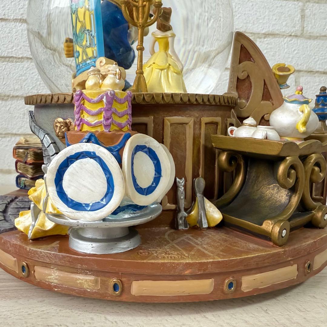 希少 廃盤品★ディズニー 美女と野獣 ライトアップ スノーグローブ スノードーム