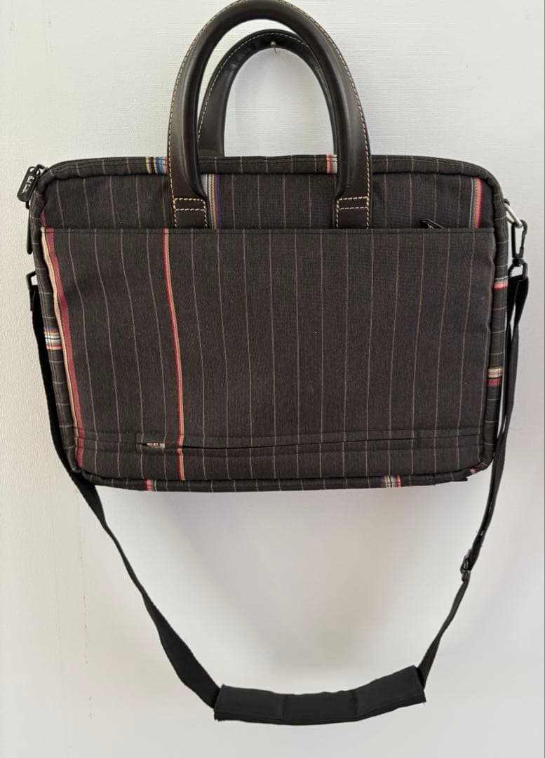 美品 Paul Smith 2wayビジネスバッグ ストライプ