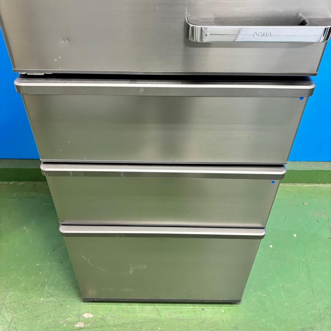 521 AQUA 大型冷蔵庫 300L強 小型　家庭用 左開き 自動製氷